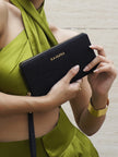 H&T Womens Wallet in Cork - Black -  KAAMNA