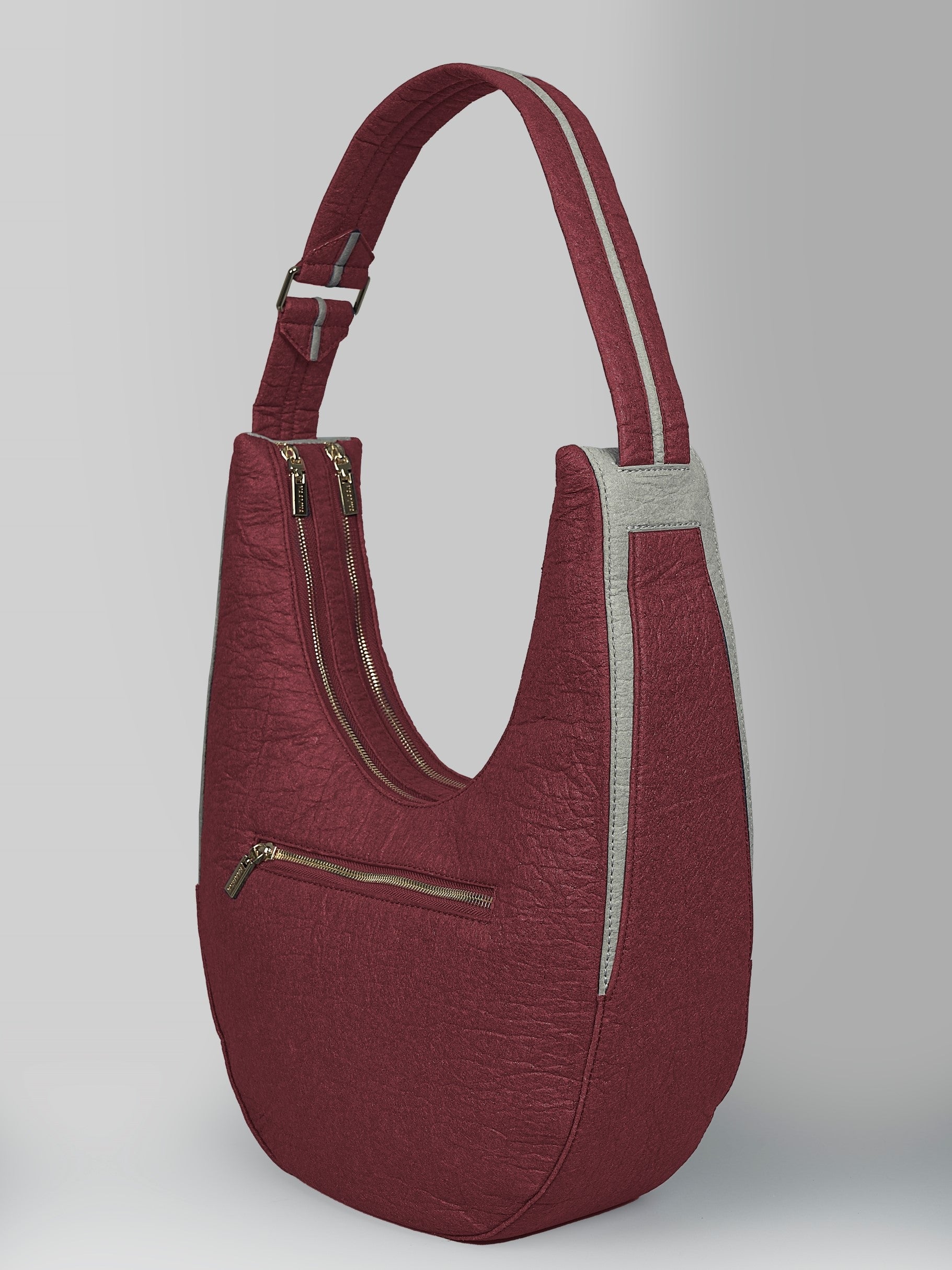 OVAHO Pinatex Hobo Bag - Mulberry -  KAAMNA