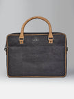 Laptop Bag with Tab In Black Cork -  KAAMNA