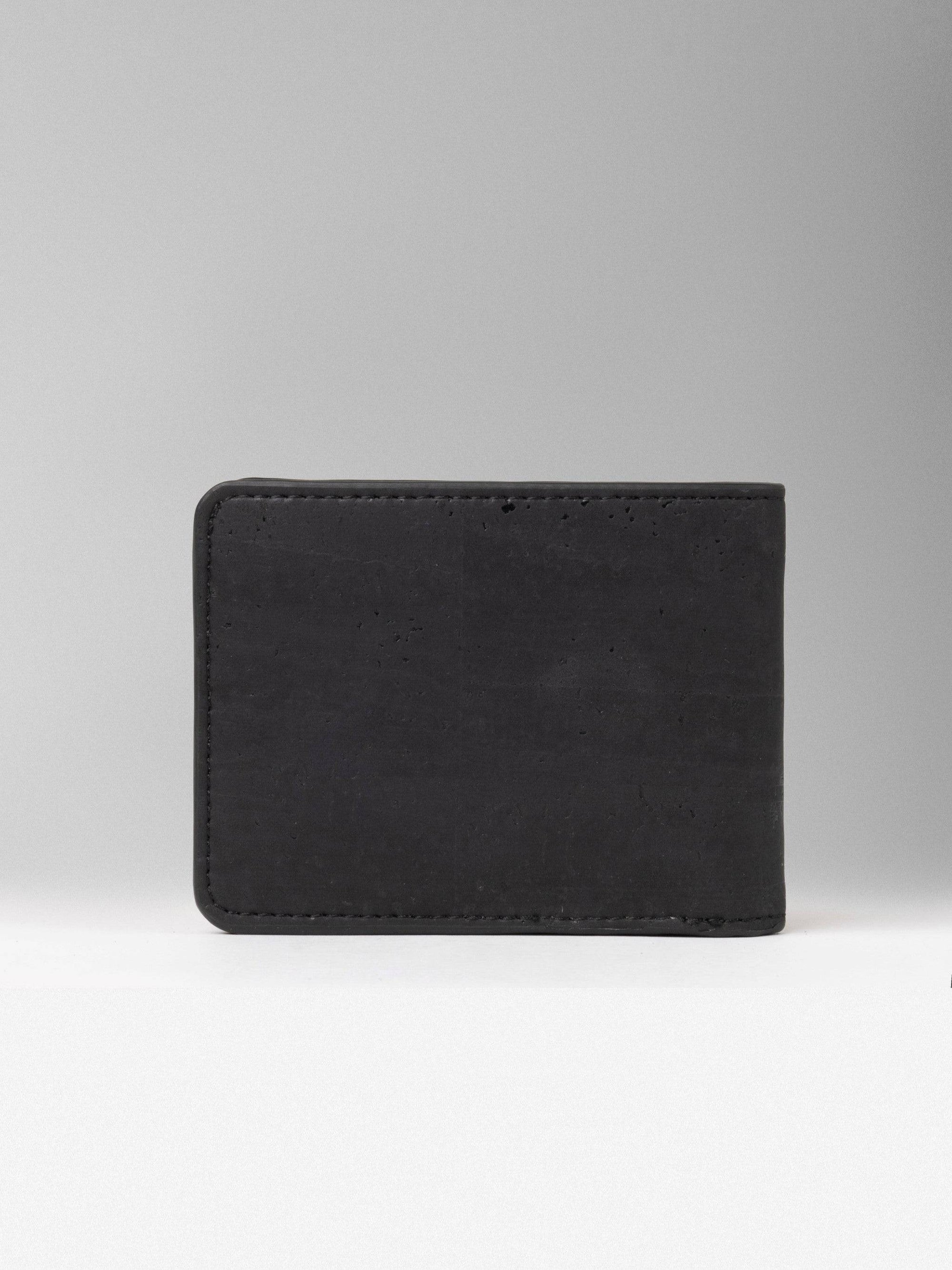 Black Cork Bifold Wallet -  KAAMNA