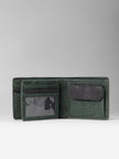 Forest Green Cork Bifold Flap Wallet -  KAAMNA