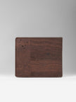 Wood Brown Cork Bifold Flap Wallet -  KAAMNA