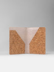 Passport Holder In Pearl White Cork -  KAAMNA