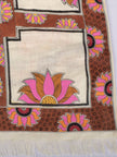 Lotus Maze - Madhubani Linen Stole - Creamy Yellow -  KAAMNA